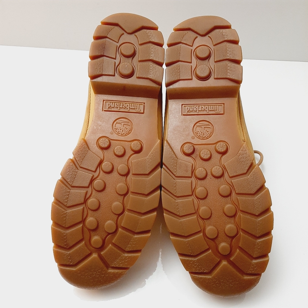 TIMBERLAND Light Brown / Tan Leather Combo Lace-Up Comfy Boots Men's Sz 11.5 - Picture 13 of 16